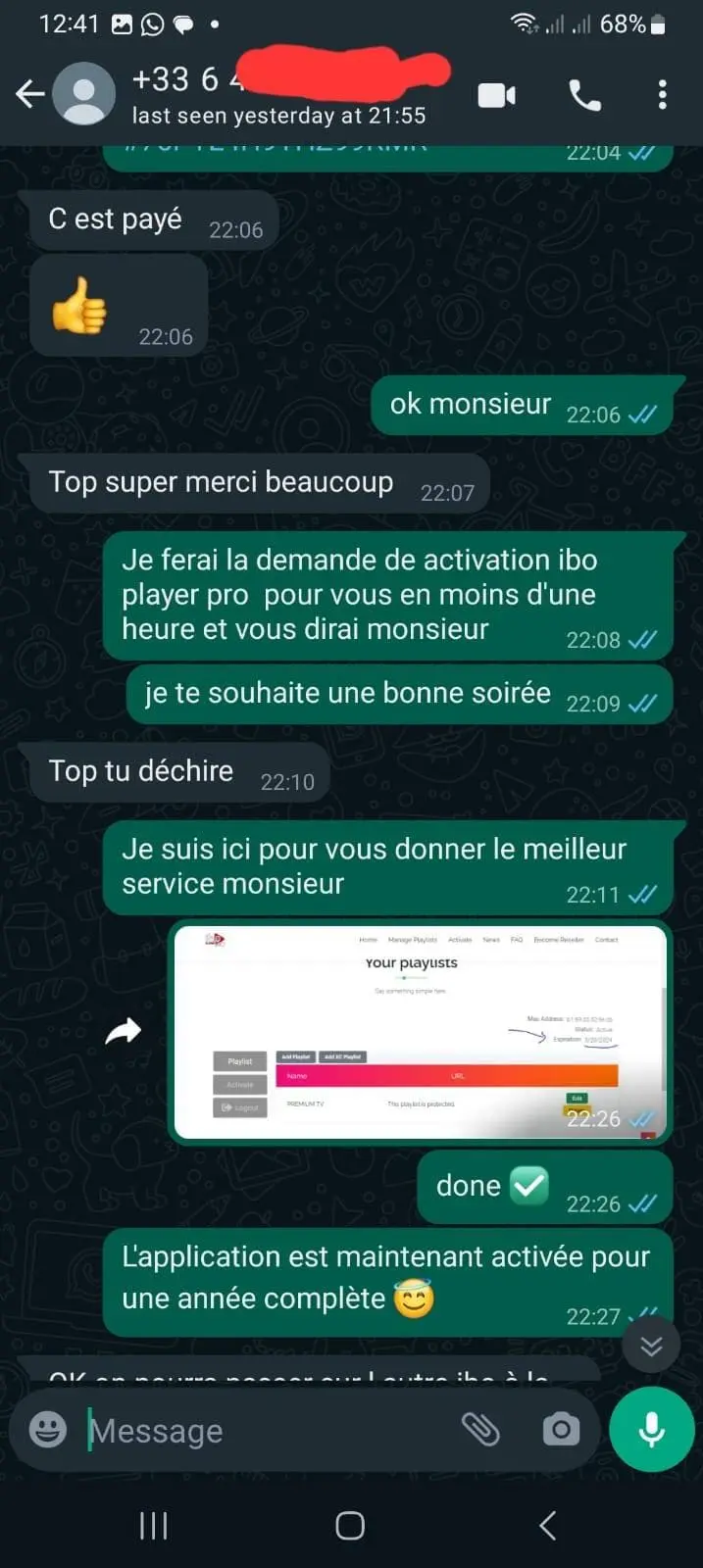 Avis client 1
