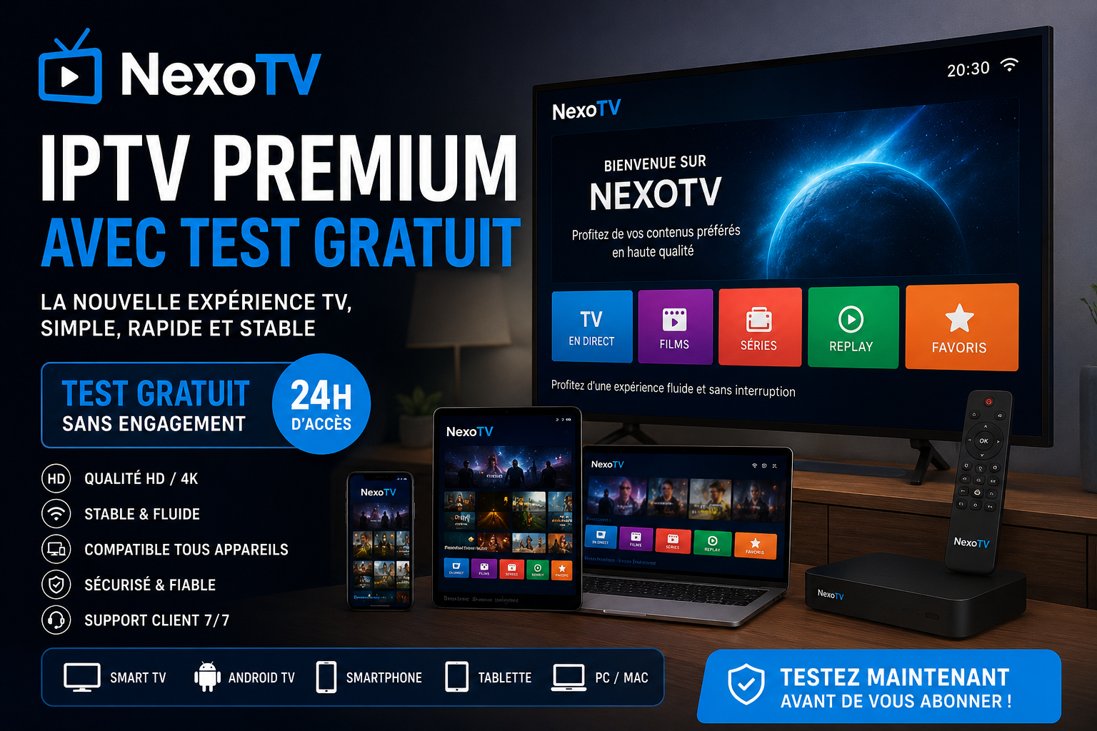 IPTV Premium avec test gratuit