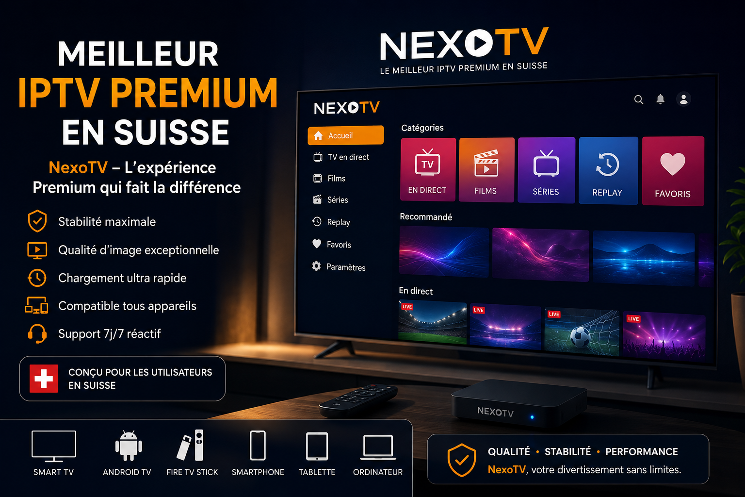 Meilleur IPTV Premium en Suisse