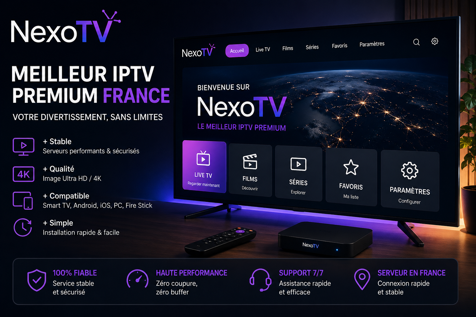 IPTV Premium 4K : qualité d’image, débit Internet et compatibilité