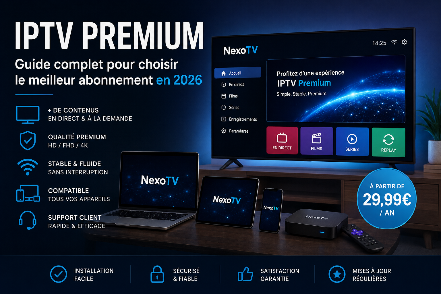 IPTV Premium : Guide pour choisir le meilleur abonnement 2026